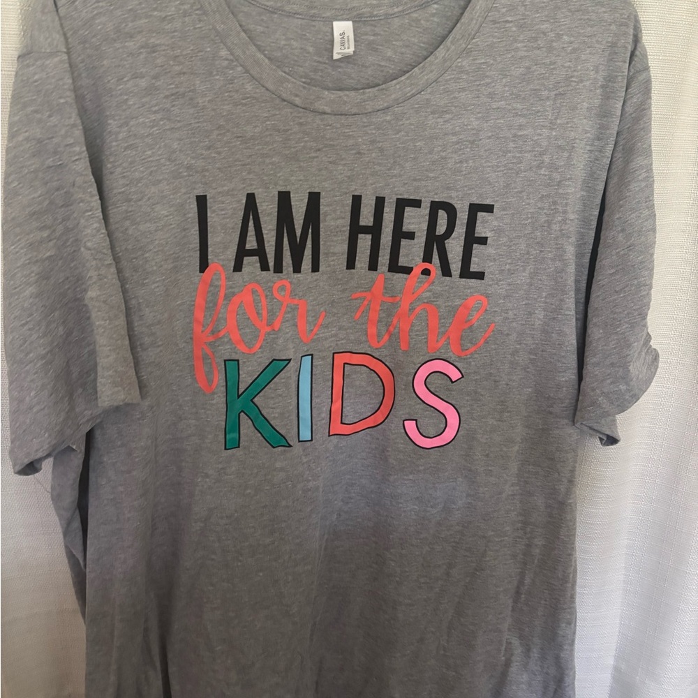 Bella Canvas Gray Kids Tee with Colorful Text